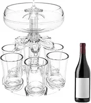 Shot Pourer Dispenser,6 Shots Pourer Cocktail Dispenser - Fun Glass Beverage Dispenser Shot Holder, Acrylic Drink Dispenser, Supplies