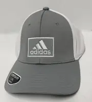 ADIDAS MENS GOLF CAP 2 STRETCH FIT GREY THREE/ WHITE SIZE L/XL