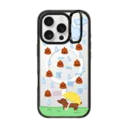 iPhone 16 Pro Impact Ring Stand Case MagSafe Compatible raining dog poop by sketchykarr
