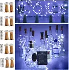 10 Pack 20 LED Wine Bottle Cork Lights Mini Fairy String Lights Copper Wire, Bat