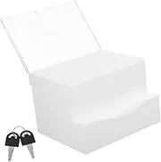 Generic Acrylic Ballot Box with Lock Large Feedback Box for Organized Collection of Business Cards Raffle Tickets and Contest Entries Stylish and Secure for Fundraising and Events