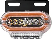 10Pcs 24V LED Truck Side Marker Lights - Amber, White, Red, Blue Clearance & Turn Signal Lamps for Trailers(Amber)