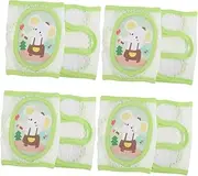 [LIFKOME] 4sets Baby Proof Crawling Pads Comfortable Cotton Breathable Mesh for Toddlers 1-3 Years 2pcs*4