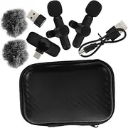 LALADEFIEE Smart Noise Reduction Lapel Mic Compact Cordless Interview Microphone Type-c Usb Adapter for Pro Audio
