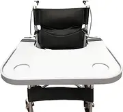 Wheelchair Tray Table with Cup Holder, Portable Lap Tray, ABS Plastic, Black, Modern Style