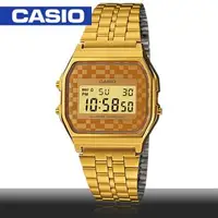 在飛比找森森購物網優惠-【CASIO 卡西歐】普普風格經典復古款 中性錶 全金格菱紋