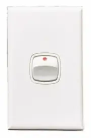 HPM EXCEL HEAVY DUTY ROCKER SWITCH 1-Gang 40A 415V 2-Pole Vertical WHITE
