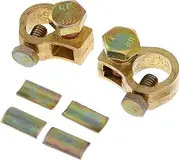Zerodeko 2pcs Copper Battery Terminal Connectors Thickened Heavy Duty Design for Truck Batteries Stable Electrical Connection Quick Disconnect