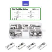 80Pcs M3/M4/M5/M8 t Spring Nut Half Round t Slot Nut Kit 3030 Series