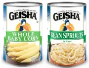 Geisha Whole Baby Corn or Geisha Bean Sprouts (Pack of 3) 14.11/14.5 oz Cans