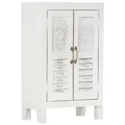 vidaXL Sideboard White 55x30x90 cm Solid Wood Acacia