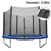 Outdoor Trampoline Safety Net - 10ft - 8 Poles - 3.06m Diameter