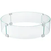 Tempered Glass Wind Guard for Fire Pits - 23x6 Inches, Durable & Windproof