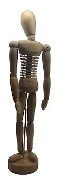 Wooden Human Body Model Mannequin Poseable Drawing Art Articulated New 12"