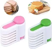 2PCS DIY Adjustable Cake Slicer - Stratification Auxiliary, Bread Slice, Toast Cut, 5 Layers Leveler Slicer, Kitchen Fixator Tool