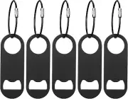 5 PACK Stainless Steel Flat Bottle Opener with Keychain- Bar Key-Beer Bottle Ope