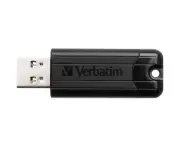 Verbatim Pinstripe Microban 128GB USB 3.0 Memory Stick Drive For PC/Laptop Black
