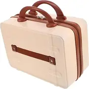 [BIUDECO] Retro Mini Makeup Train Case Portable Cosmetic Organizer for Travel Sturdy Storage Box for Women Lightweight Vanity Case for