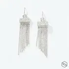 Touchstone Crystal by Swarovski On the Fringe Earrings BNIB $69 Retail 1585E