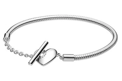 Pandora Moments S925 Heart T-Bar Bracelet 599285C00-18cm - 6 3/4 in