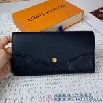 正品現貨 LV 路易威登 SARAH M61182壓紋長夾 翻蓋長夾 發財包 長款錢包 手拿包 M62125海軍藍長夾