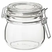 KORKEN Jar with lid, clear glass - Get it today