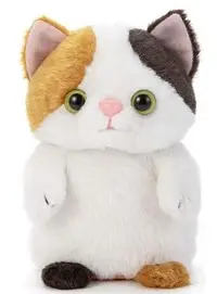 在飛比找Yahoo!奇摩拍賣優惠-日本進口 限量品 可愛錄音貓咪三花貓娃娃毛絨毛玩偶錄製聲音學