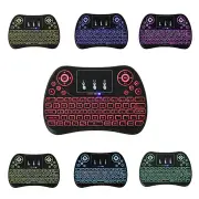 T2 Colorful Backlit 2.4G Touchpad Air Mouse Mini Wireless Keyboard for Android TV Box Laptop