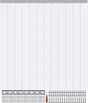 VEVOR Strip Curtain, 96" Height x 72" Width, 0.08" Thickness, 12PCS Clear PVC Strip Door Curtain, Freezer Curtain, Plastic Door Strips for Walk in Freezers, Coolers & Warehouse Doors, with 50% Overlap