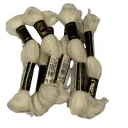 6 Skeins DMC Laine colbert Tapestry Wool 8.7 Yard Skein - Color Blanc (White)
