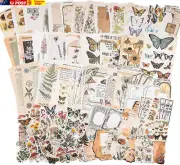 Vintage Scrapbook Supplies Pack (200 Pieces) for Art Journaling Bullet Junk Jour