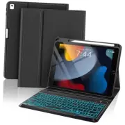 Keyboard Case for iPad 9th Generation-10.2 inch - 7 Colors Backlit Wireless