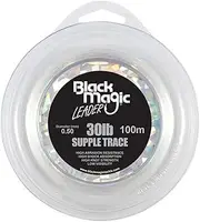 Black Magic Men Supple Trace Leader – 30lb - White, One Size