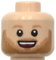 Lego New Minifigure Light Nougat Minifigure Head Dual Sided Nougat Eyebrows Part