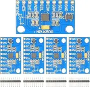 Pack of 5 MPU-6500 Six Axis (Gyro + Accelerometer) Motion Tracking MPU6500 Sensors, Successor to MPU6050 Compatible with Arduino, ESP32, Raspberry Pi Pico DIY Projects