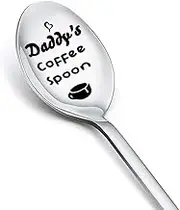 Dad Father Day Gifts from Son Daughter Daddy's Coffee Spoon for Men Dad Father Tea Ice Cream Spoons for New Bonus Dad Papa Birthday Gifts for Father in Law Engraved Spoon Gifts for Tea Lovers