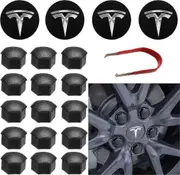 Seenlin For Tesla Wheel Cap Kit Center Hub Cap Set Wheel Nut Cover Center Modification Hub Cover For Model Y Mode 3 Mode S Mode X