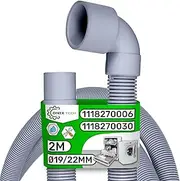 Drain Hose Washing Machine and Dishwasher 2 m Diameter 19/22 mm Original Code 1118270006 1118270030 8996461308406 C00318230 481953028847 for AEG for Indesit for Whirlpool ONIX TECH