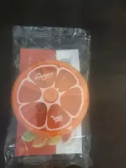 Kroger Weekly Pill Fruit Box Organizer Case Orange