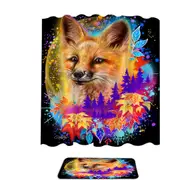 Forest Animals Art Red Fox Spirit Shower Curtain