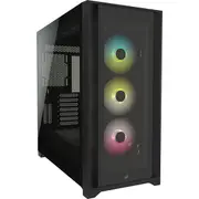 Corsair iCUE 5000X RGB Tempered Glass ATX Midi Tower Computer Case - Black