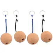 4Pcs Floating Cork Ball Keyrings,50mm Key Float Water Sport Accessories for4974