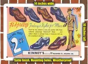 METAL SIGN - Georgia Postcard - Kinney's . . . 17 Peachtree St., Atlanta, Ga.