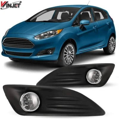 WINJET Fog Lights - CLEAR [+Wiring kit-Switch] Fits 2014-2016 Ford Fiesta (for: Ford)