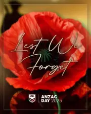 ANZAC DAY LEST WE FORGET NRL RUGBY CHAMPION TEAM POSTER,BARGAIN,3
