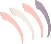 OSOLADY 4Pcs Curved Handle Eyebrow Trimming Tools Eyebrow Razors Brow Trimmer Shavers Compact Durable Grooming Tools for Effortless Eyebrow Shaping for Travel Daily