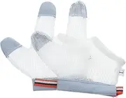 [VALICLUD] 1Pair Breathable Half Finger Gloves for Teething Relief Preventing Thumb Wrist Design Comfortable Skin Friendly for Newborns