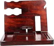 Ipetboom Detachable Wooden Shelf Vintage Phone Holder Key Organizer Station for Wallets and Accessories Simple Assembly Practical Design Rustic Style for Nightstands and Tables