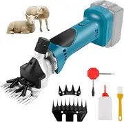 Cordless Electric Sheep Shears, Professional Sheep Scissors, 2 Blade, 6 Speed, High Performance Farm Cattle Haircut Trimmer (without Battery)