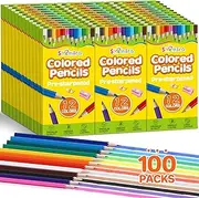 Shemira 1200 Count Colored Pencils Bulk, 100 Packs Pre-sharpened Coloring Pencil in 12 Colors, Erasable Colored Pencils', School Supplies for Kids Teachers, Back to School Supplies, Art Supplies